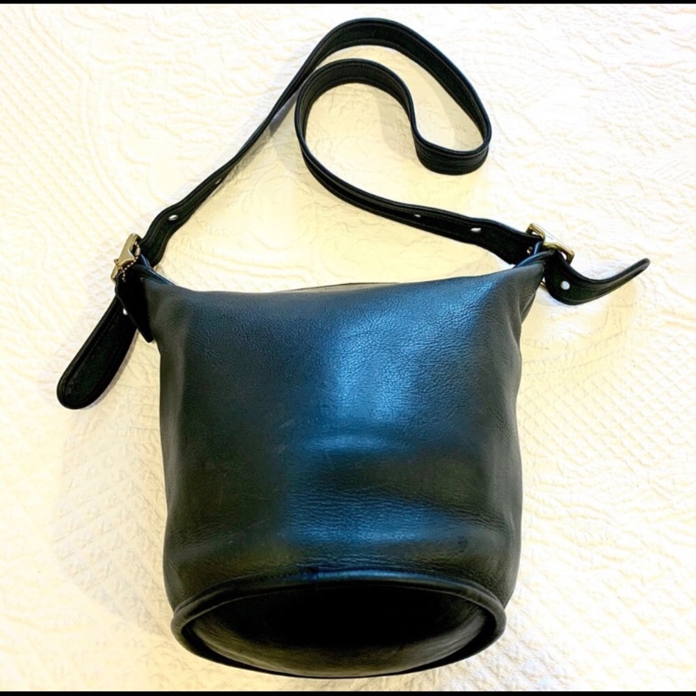 Coach Vintage Black Leather Bucket 9953